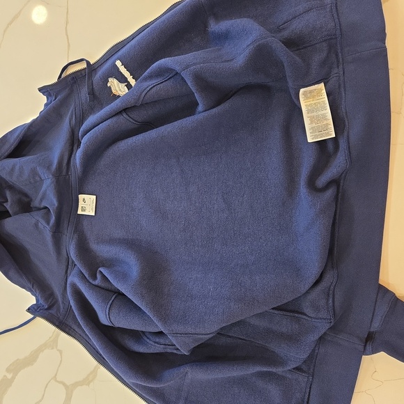 Nike NFL Denver Broncos Embroidered Full Zip Hoodie Sweatshirt Navy Size Medium - Picture 9 of 12